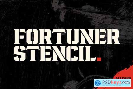 Fortuner - Stencil Font