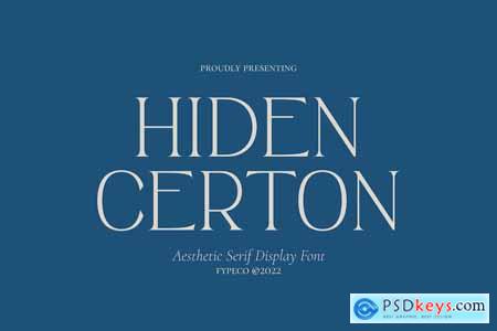 Hiden Certon - Aesthetic Serif Font