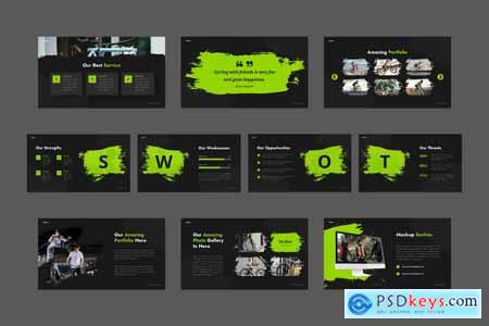 Spedea - Bicycle Sports Club Powerpoint Template