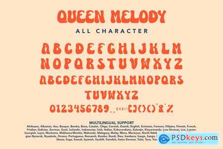 QueenMelody - Groovy Display Font
