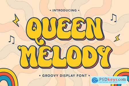 QueenMelody - Groovy Display Font