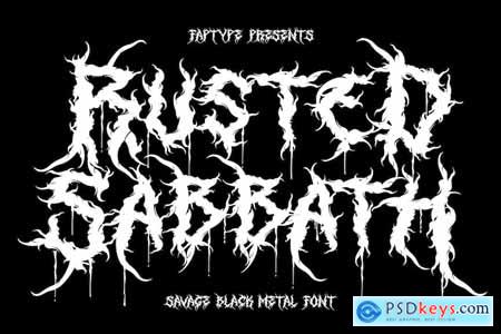 Rusted Sabbath Black Metal Font