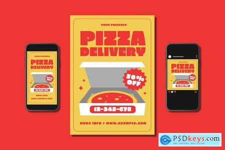 Pizza Delivery Flyer Set