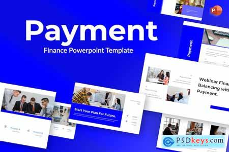 Payment Blue Finance PowerPoint Template