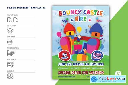 Bouncy Castle Hire Flyer Template