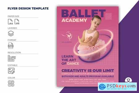 Ballet Dance Academy Flyer Template