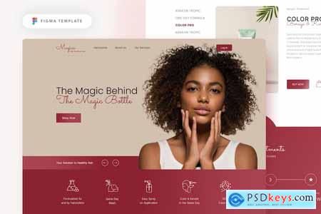 Magica Hair Professional Website Landing UI