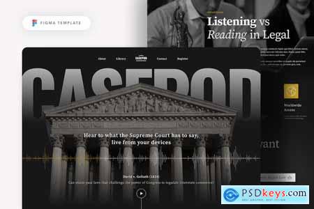 Casepod - Court Case Podcast Website Landing