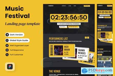 Groovefest - Music Festival Landing Page