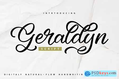Geraldyn Digital Handwriting Script