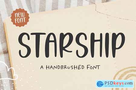 Starship Brush Display Font