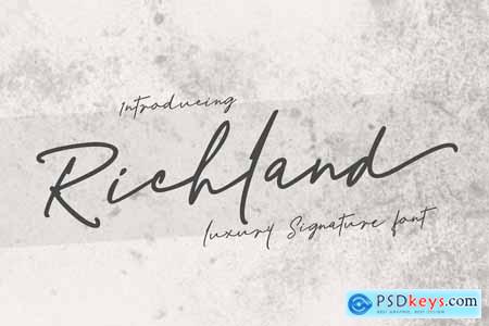 Richland Signature Font