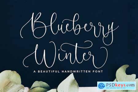 Blueberry Winter Script Font