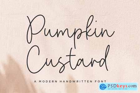 Pumpkin Custard Script Font