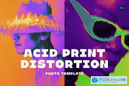 Acid Print Distortion Template