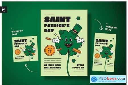 Saint Patricks Day Retro Flyer