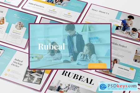 Rubeal Education Presentation PowerPoint Template