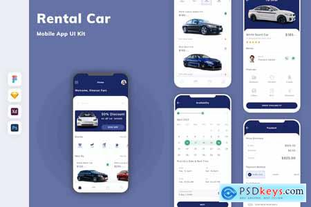 Rental Car Mobile App UI Kit
