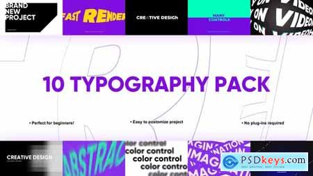 10 Trendy Typography Pack - After Effects 43074882