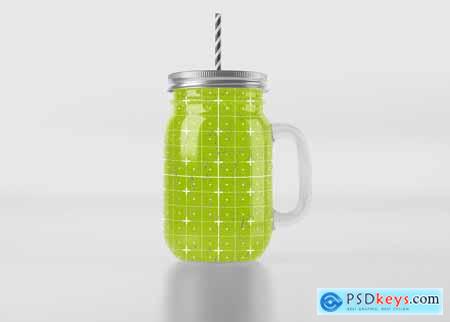 Mason Jug with Mojito Mockup