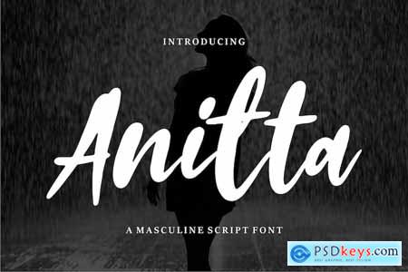 Anitta A Masculine Script Font