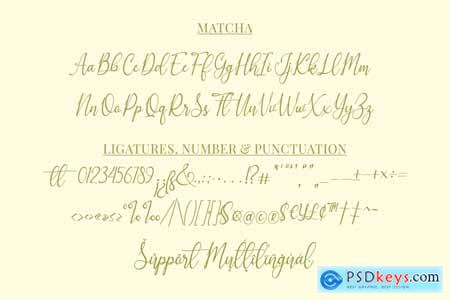 Matcha - A Script Font