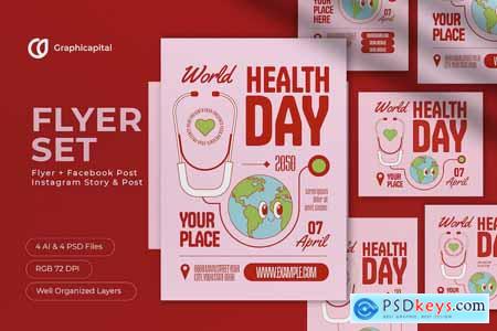 Pink Flat Design World Health Day