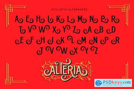 Alteria - Vintage Ornamental Fonts