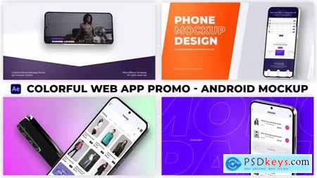 Colorful Web App Promo - Android Mockup 43040813