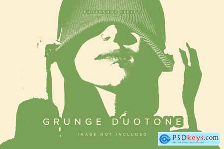 Grunge Duotone PSD Photo Effect