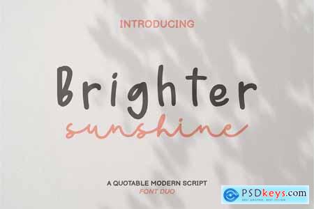 Brighter Sunshine Quotable Font Duo