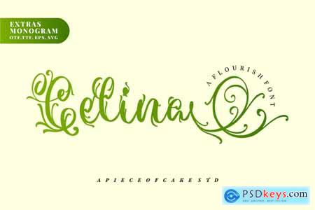 Celina - A Flourish Font