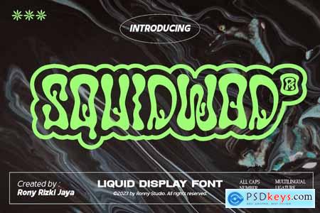 Squidwod - Liquid Display Font