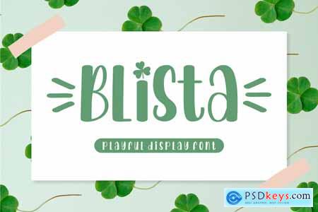 Blista - A Display Font