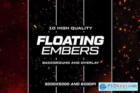 10 Floating Embers Background & Overlays