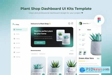 Plant Shop Dashboard UI Kits Template