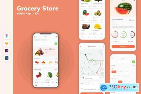 Grocery Store Mobile App UI Kit