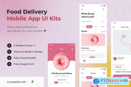 Food Delivery Mobile App UI Kits Template