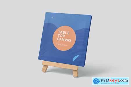 Square Table Top Canvas Mockups
