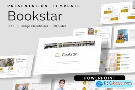 Bookstar - Book Review Presentation Powerpoint