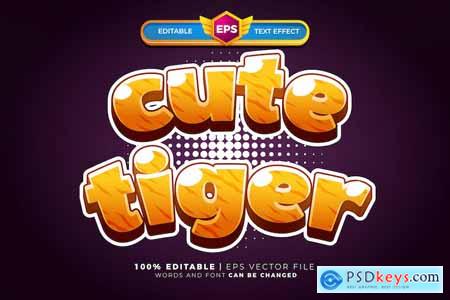 Cute Tiger Cartoon Text Effect