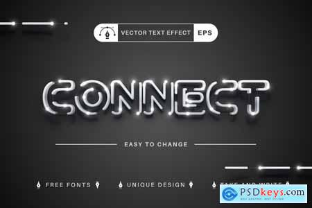 Light Connect - Editable Text Effect, Font Style