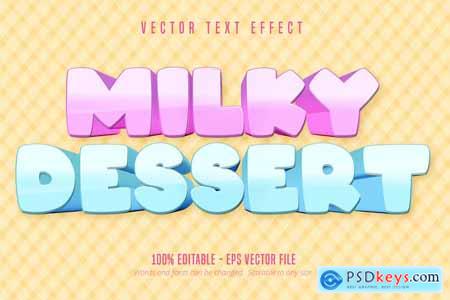 Milky Dessert - Editable Text Effect, Font Style