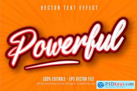 Powerful - Editable Text Effect, Comic Font Style
