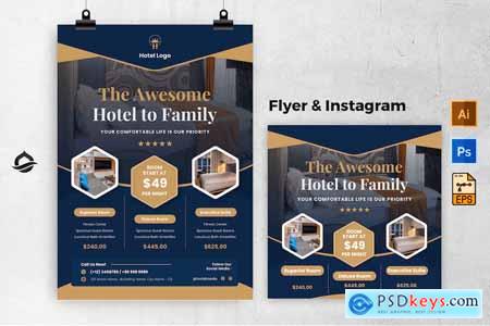 Awesome Hotel Flyer & Instagram Post