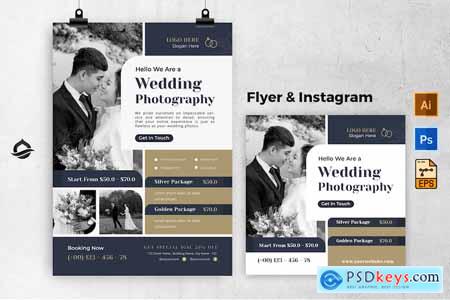 Wedding Photography Service Flyer & Instagram Post