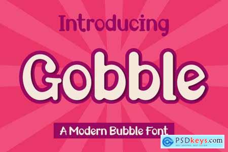Gobble - A Modern Bubble Font