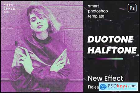 Duotone Halftone Template