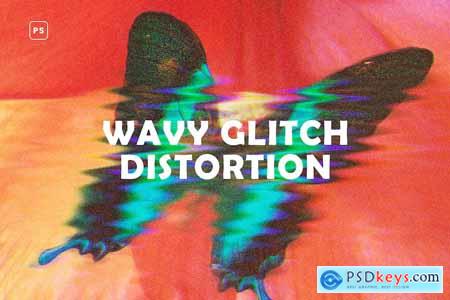 Wavy Glitch Photo Effect
