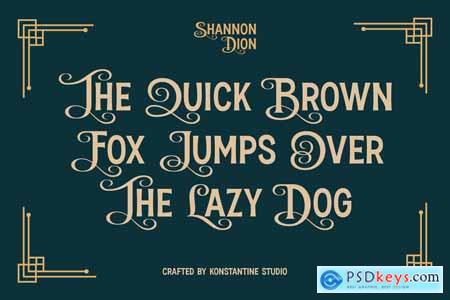 Shannon Dion - Vintage Ornamental Fonts